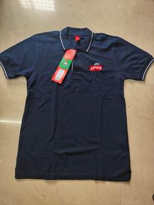 Camiseta básica de punto de algodón 100% azul para hombre para uso diario informal - Product Image 2