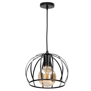 Lampada a sospensione rotonda nera Carnot E27 190mm (GSC 204400067) - Product Image 1