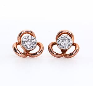 Pendientes de Aro de Oro Sólido de 14K con Diamantes de Corte Redondo, Color D a G, Diamantes Cultivados en Laboratorio y Naturales, Joyería para Mujer - Product Image 1
