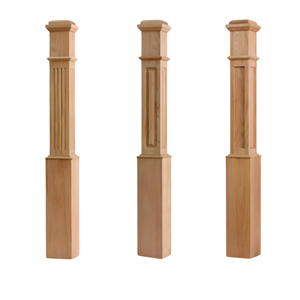 Prix compétitif 4091F Boîte en bois durable Newel avec détail cannelé de haute qualité Vietnam de EFS - Product Image 1