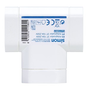 Adattatore Bipolare a Tripla Uscita Bianco 10A (Simon CL115801) - Product Image 6