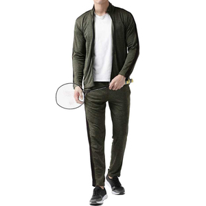 High Quality Custom Logo Winter Casual Slim Fit Two-Piece Color Blocked <b>Hoodies</b> & Jogger Pants Men's Tracksuit Set - Product Image 3