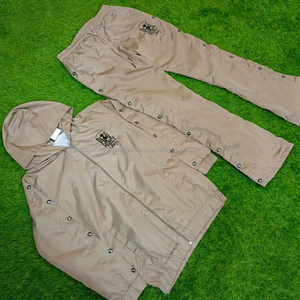 ชุดเสื้อกันลมผ้าไนลอนสำหรับผู้ชายปรับแต่งได้ชุดวอร์มกันลมคอปกตั้งสำหรับใส่เดินชายหาดงานปัก - Product Image 1