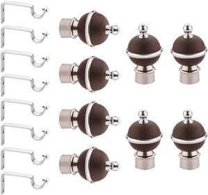 Superior Quality Stainless Steel Aluminum Alloy Door Finials <b>Kitchen</b> Bathroom Accessories <b>Curtain</b> Poles Tracks Accessories - Product Image 6