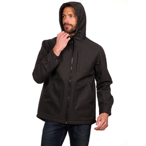 Chaquetas Softshell de poliéster para hombres adultos, ropa de calle de gran tamaño con cremallera, chaqueta de invierno plegable con bolsillo y cremallera de Color marrón oscuro - Product Image 6