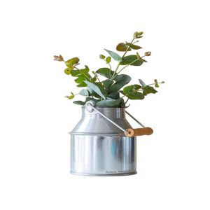 Vase à fleurs antique galvanisé, design moderne fait à la main, pot en métal ondulé, vase en étain unique, décor pour jardin vintage - Product Image 5