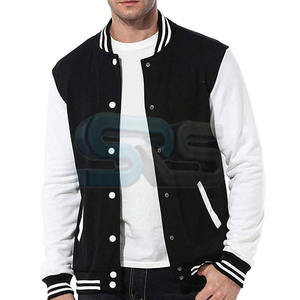 Nouveauté Veste d'hiver pour hommes Style Letterman avec col montant Veste en coton et laine à manches longues avec logo personnalisé Veste chaude et confortable - Product Image 1
