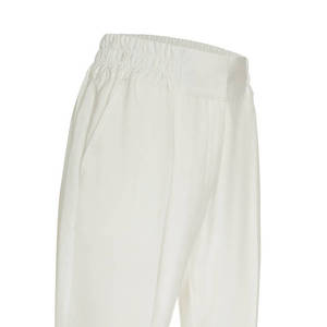 Pantalon décontracté taille haute coupe droite avec ceinture élastiquée, coupe décontractée, écru, ne pas laver - Product Image 2