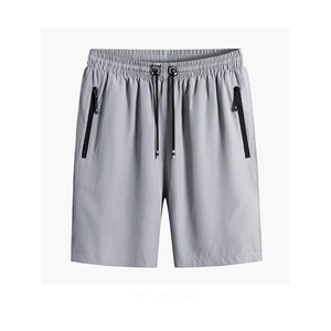 2025 arrivée hommes Jogging maille Shorts solide été respirant coton genou-longueur motif poches Style plaine teint jogger shorts - Product Image 3