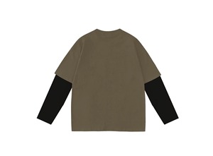 T-shirt décontracté à manches doubles | Tissu en coton de qualité supérieure | Finition bio-lavage | Respirant au toucher doux et résistant à l'usure quotidienne - Product Image 3