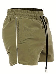 Short de sport d'été décontracté pour hommes Pantalon de course en plein air à séchage rapide avec poche à fermeture éclair Entraînement Fitness Conception à trois points - Product Image 2