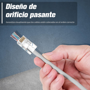 Confezione da 100 Connettori Ethernet RJ45 CAT7 Schermati in Alluminio con Confezione a Conchiglia - Product Image 6