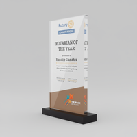 Trophée rectangulaire en acrylique Prestige, durable, poli, lettres gravées en typographie, récompense d'entreprise haut de gamme, modèle pour employés