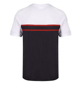 Vente en gros de t-shirts pour hommes coupés et cousus sur mesure de fournisseurs bangladais 100% installations de production en vrac en coton avec logo à l'avant - Product Image 2