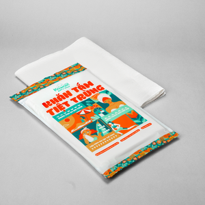 Serviette jetable compacte Kawaii pour l'été, tissu absorbant non tissé avec motif à carreaux fabriqué au Vietnam pour les enfants - Product Image 5