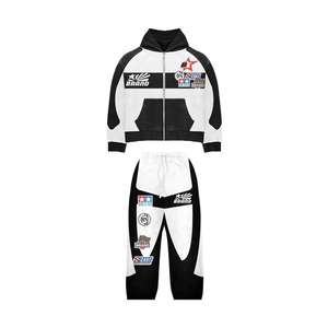 Chándal de nailon reflectante con logotipo bordado personalizado, pantalones de motorista deportivos para correr, chándal cortavientos Unisex para hombre - Product Image 2