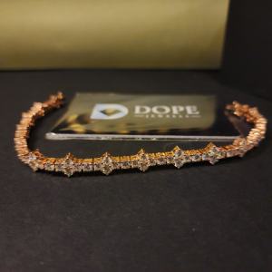 สร้อยข้อมือเพชรสำหรับผู้หญิงสาย15CT สีทอง18K เหมาะสำหรับเป็นของขวัญวันครบรอบ - Product Image 1