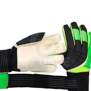 Gants de gardien de but en cuir en gros pour l'entraînement au football avec sangle de poignet réglable et fermeture à boucle et crochet personnalisable - Product Image 6