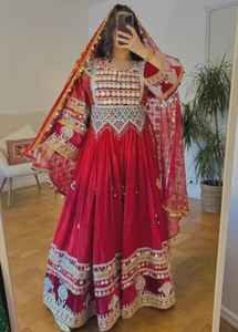 Robes afghanes kuchi modernes grande taille 2025, robes formelles pour femmes, haute qualité, décoration en dentelle écologique, coupe trapèze, longueur genou - Product Image 4