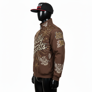 Veste Softshell Premium pour Homme en Tissu Extensible Marron avec Détail Brodé Panneaux d'Épaule Avant Logo Personnalisé Veste Softshell pour Homme - Product Image 3