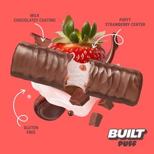 BUILT <b>Bar</b> Puff Protein <b>Bars</b> - Strawberries 'N Cream - 12 Count - Product Image 2