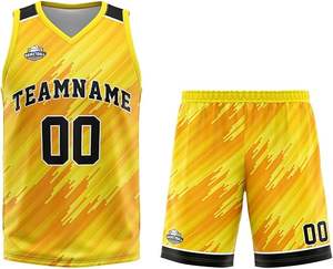 Ensemble de maillot de basket-ball réversible personnalisé respirant et imprimé pour votre propre équipe homme vêtements pour vêtements de basket-ball - Product Image 4