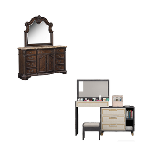 Simple Light Luxury Dormitorio Tocador Gabinete de almacenamiento Tocador Chica Mesa de maquillaje con espejo - Product Image 4