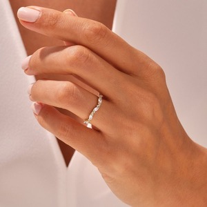 เครื่องประดับแหวนคลาสสิกสำหรับผู้หญิงเครื่องประดับเงินสไตล์ Boho 925เงินสีขาวโทแพซพลอยแฮนด์เมดของขวัญสำหรับภรรยา - Product Image 1