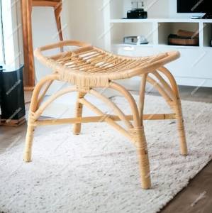 Nouveau design de banc en bois de bambou de style artisan avec mobilier pour enfants pour tabouret de parc ou de patio et console avec incrustation d'os - Product Image 2
