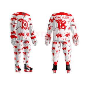 เสื้อกีฬาฮ็อกกี้น้ำแข็งระบายอากาศได้ดีเสื้อทีมฮ็อกกี้น้ำแข็งแบบระเหิด - Product Image 1