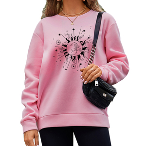 Nouveau design, sweat-shirt en toile personnalisé pour femmes, col en V, impression personnalisée, séchage rapide, respirant, haute qualité, couleurs et logo personnalisés - Product Image 2
