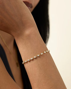 Wholesale Lab Grown Diamond Tennis <b>Bracelet</b> Georgian Style Cut Down Setting Dainty Gold <b>Bracelet</b> Vintage Jewelry Supplier OEM - Product Image 3