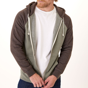 Sudadera con capucha impermeable de estilo americano para hombre, talla grande, personalizada, con cremallera completa, de algodón y poliéster de alto gramaje, antiencogimiento. - Product Image 2