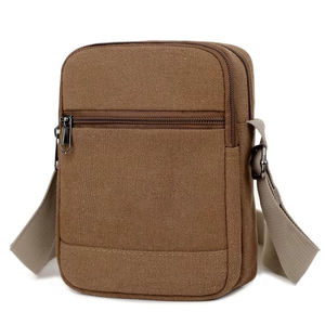 Sac bandoulière unisexe de forme carrée, sac à main miniature de voyage en toile léger, sangle réglable, imperméable, tendance, en toile - Product Image 1