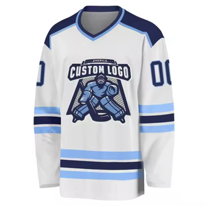Camiseta de hockey sobre hielo para hombre con logotipo personalizado, uniforme deportivo con diseños personalizados, tamaño que acepta la impresión del cliente, uniforme de servicio OEM - Product Image 2