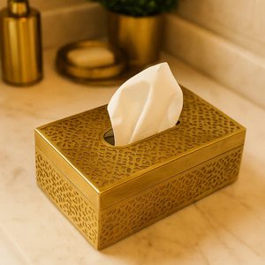 Boîte à mouchoirs moderne de luxe en laiton, faite à la main, couverture, porte-mouchoirs décoratifs en marbre, dernier design, fournisseur en gros d'accessoires pour la maison - Product Image 1