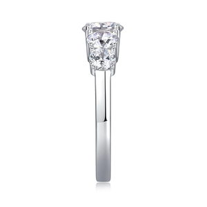 Customized Luxury Engagement <b>Ring</b> for Women VVS Moissanite Diamond with Brilliant Cut Iced Out Wedding Jewelry Certified by IGI - Product Image 4