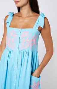 Vestidos informales largos con estampado personalizado de manga tres cuartos y el mejor vestido largo bohemio recién llegados con estampado floral a la moda - Product Image 2