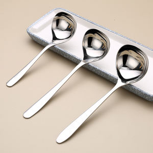 Cuchara de sopa de postre de café redonda de acero inoxidable para cocina y cubiertos de mesa Cuchara de sopa de acero inoxidable - Product Image 6