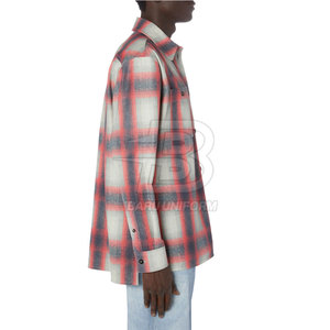 Vêtements pour hommes avec logo personnalisé OEM Chemises en flanelle à manches longues Chemises en flanelle à séchage rapide Taux de vente global 2025 - Product Image 1
