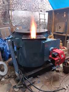 New 100 Kgs <b>Electric</b> Automatic Aluminium Melting Crucible Furnace Hydraulic Tilting Oil Fired Furnace Pump <b>Manufacturing</b> Plant - Product Image 6