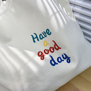 Gran oferta, bolsa de compras promocional con logotipo impreso personalizado, bolsa de tela de algodón 100%, la más Popular para uso en exteriores - Product Image 2