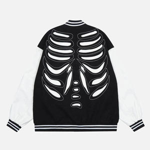 Manches en cuir brodées en chenille du fabricant OEM de haute qualité pour hommes Bomber de baseball personnalisé support en laine hiver Letterman - Product Image 4