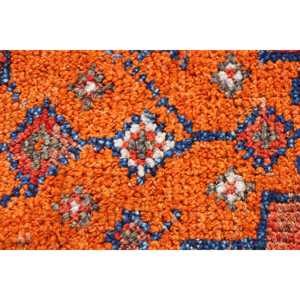 Turkish Herki <b>Runner</b> Rug 3x10.9 ft (90x332 cm), Vintage <b>Red</b> Ombr Rug - Product Image 5