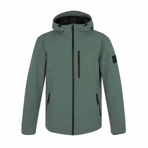 Veste softshell personnalisée pour homme avec logo personnalisé, design personnalisé, haute qualité, légère, imperméable pour une utilisation en extérieur, col à capuche, taille plus - Product Image 1
