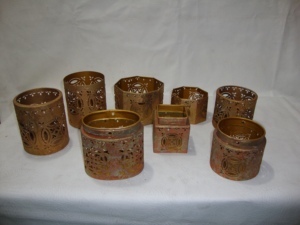 Lanternes de maison et de jardin composées d'acier inoxydable et de fer et de bois avec des supports et des supports de T-light dans les finitions multiples au besoin - Product Image 6