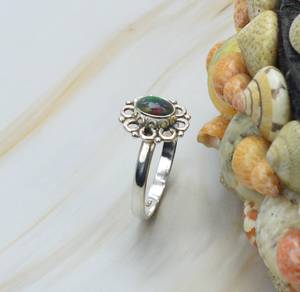 Black Ethiopian <b>Opal</b> Bezel Setting 925 Sterling Silver Gemstone Chunky Elegant Natural Stone Handmade Jewelry October Birthstone - Product Image 3