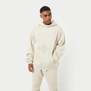 Sweat à capuche unisexe de haute qualité, lavage à l'acide, 100% coton, polaire, appliqué, brodé, séchage rapide, respirant, hiver, OEM personnalisé - Product Image 6