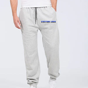 OEM/ODM pantalones de alta calidad holgados Hip-Hop para hombre Streetwear 100% algodón personalizado Puff impreso Logo lavado pantalones de chándal para hombres - Product Image 1