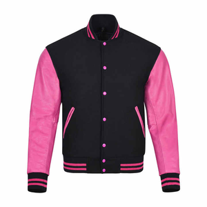 Unique Design Fully <b>Plain</b> Simple Stand Collar Waterproof & Windproof Hot Selling <b>Varsity</b> <b>Jacket</b> Available All Colors Low Price - Product Image 1